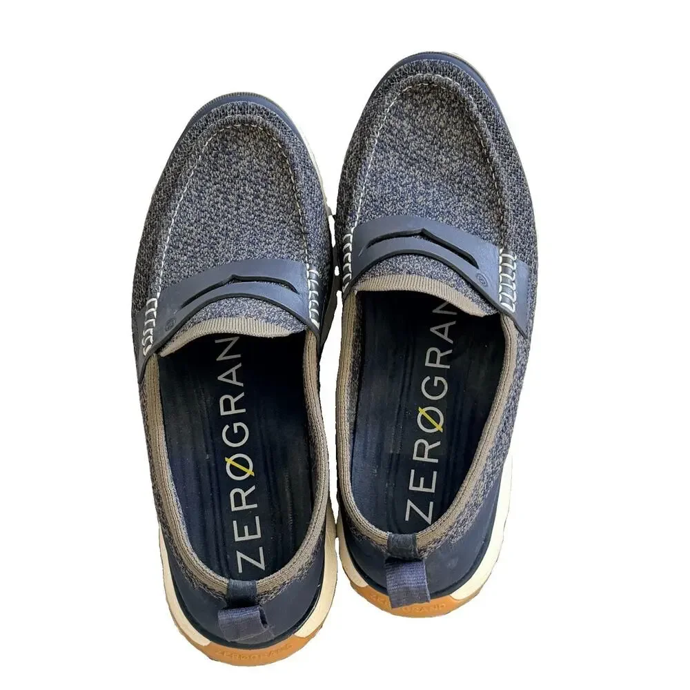 Cole Haan ZeroGrand Stitchlite Navy Deck Loafers Shoes Men's 10.5 M